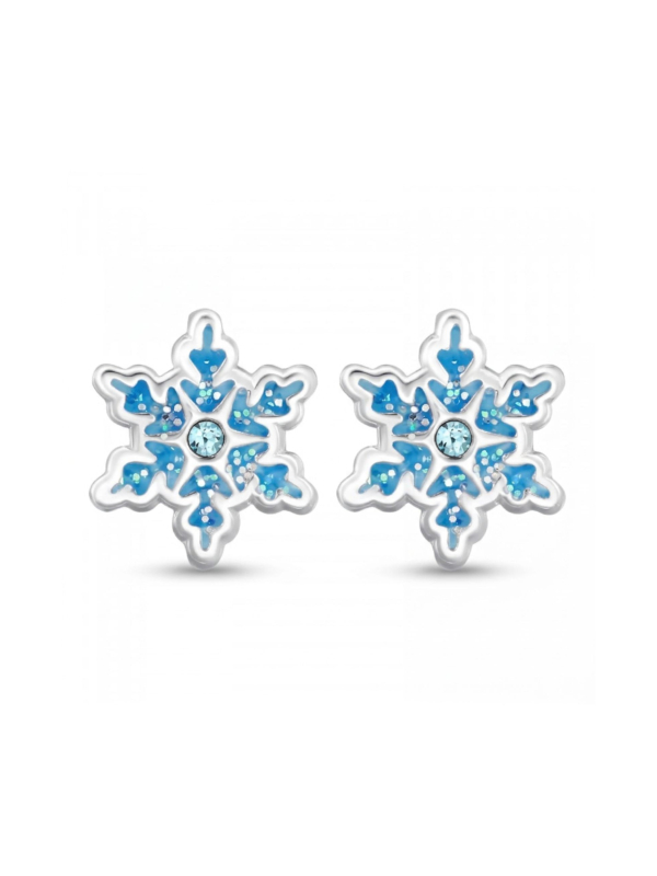 Maxte ES-APS5378-N2-AQB Children's Silver Snowflake Ear… | Diademita