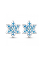 Maxte ES-APS5378-N2-AQB Children's Silver Snowflake Ear… | Diademita