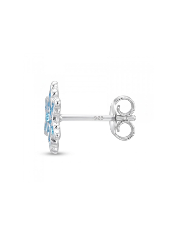 Maxte ES-APS5378-N2-AQB Children's Silver Snowflake Ear… | Diademita