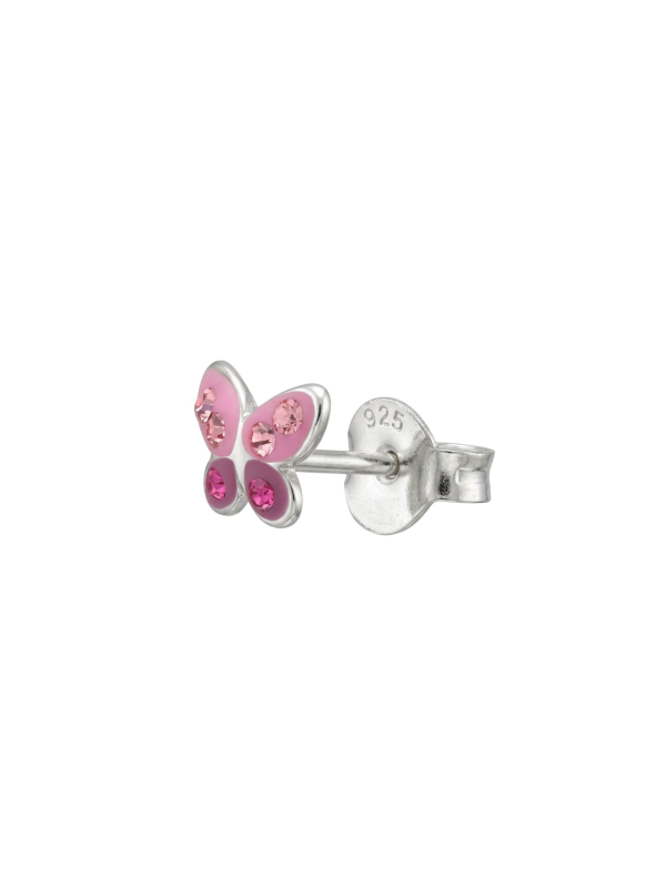 Maxte CC-APS2901-LT.ROSE/FUS Zilveren vlinder oorknopjes… | Diademita