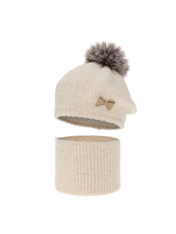 Maxte 7139 Girls' Winter Set Genua – Beret with Pompom… | Diademita