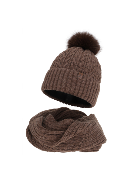 Maxte 7658 Women's Winter Set Nari – Hat with Pompom and… | Diademita