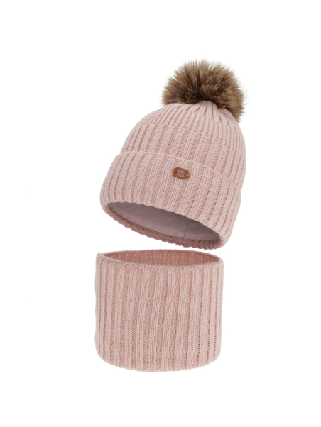 Maxte 7634 Meisjes winterset Lucerne – Muts met pompon… | Diademita