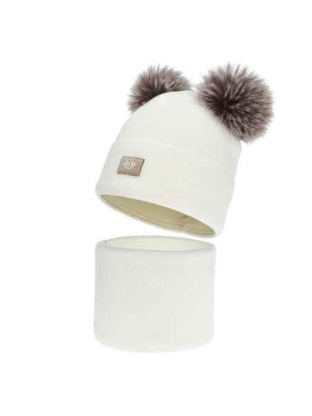 Maxte 7659 Girls' Winter Set Korina – Hat with Two… | Diademita