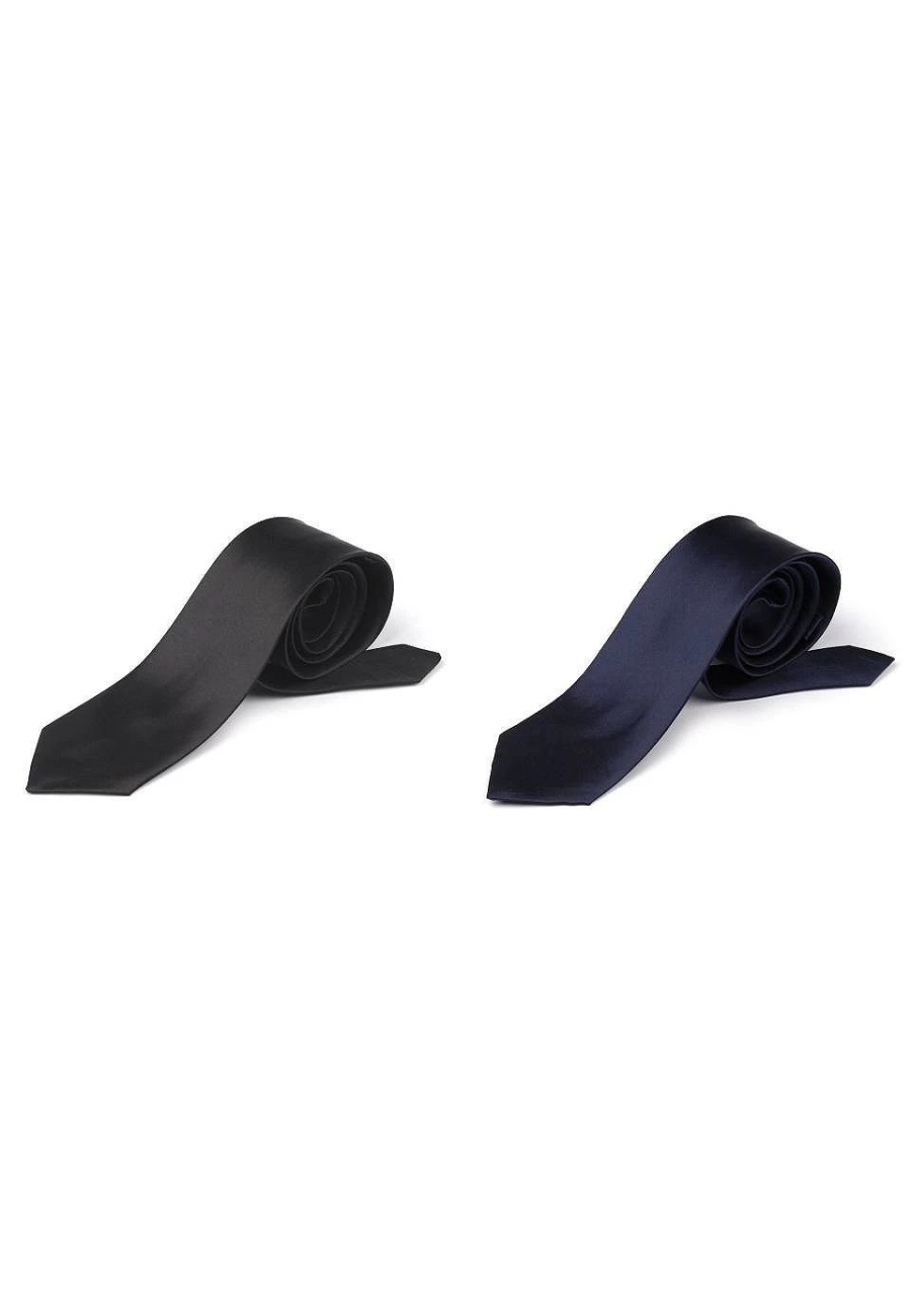 Krawatte Satin 8 cm für Herren klassische Krawatte für Büro oder festliche Veranstaltungen