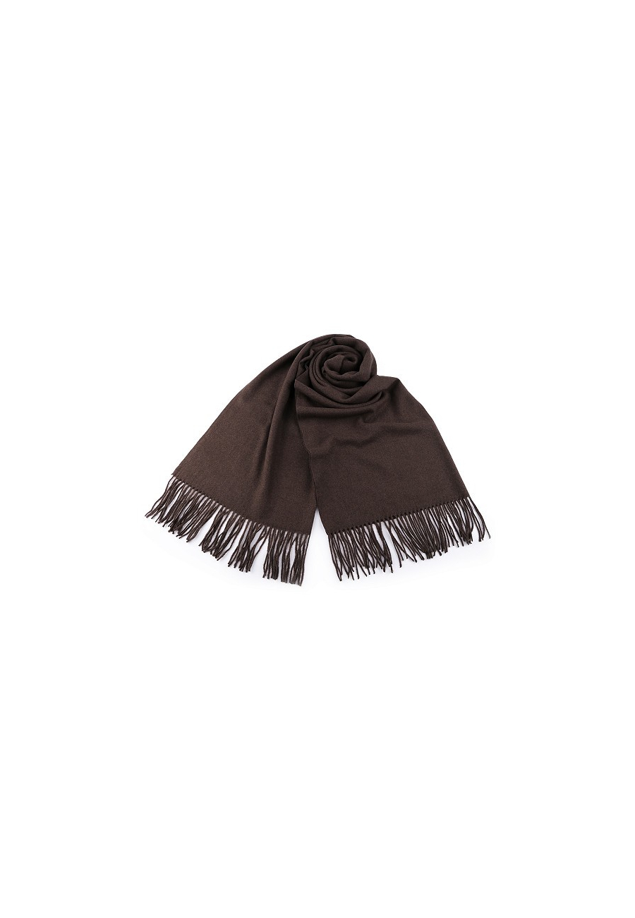 Winter Plaid Fringe Scarf / Shawl Wrap with Tassel 65x180 cm