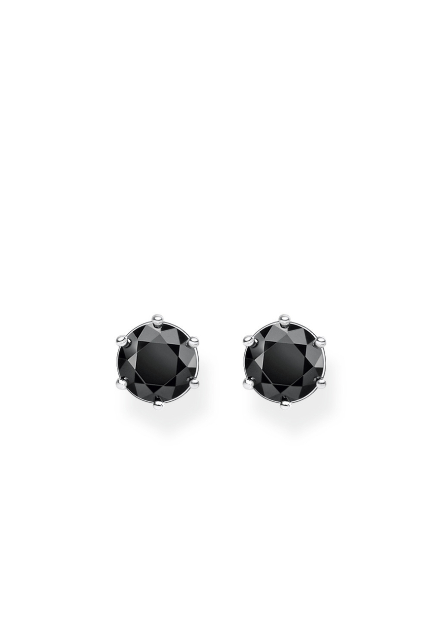Ohrstecker Schwarz Stein