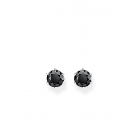 Ohrstecker Schwarz Stein