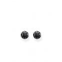 Ohrstecker Schwarz Stein