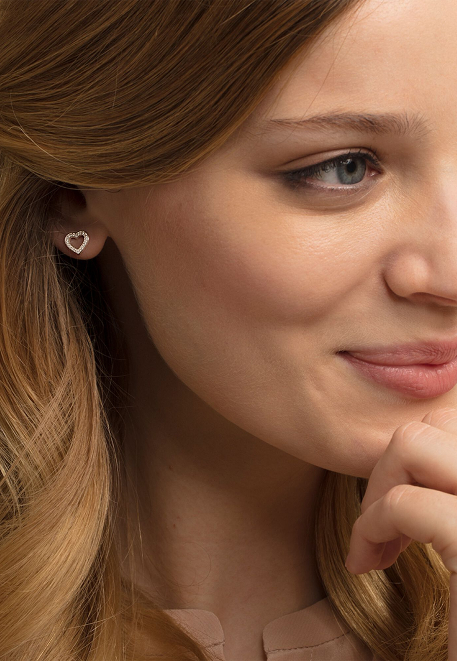 Ear Studs Hearts Large