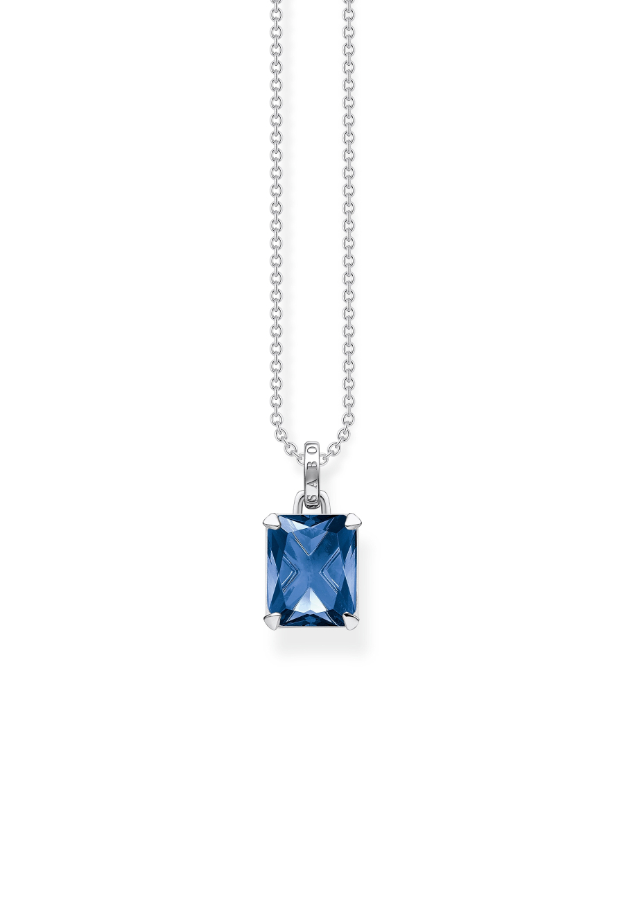Collar Piedra Azul Plata