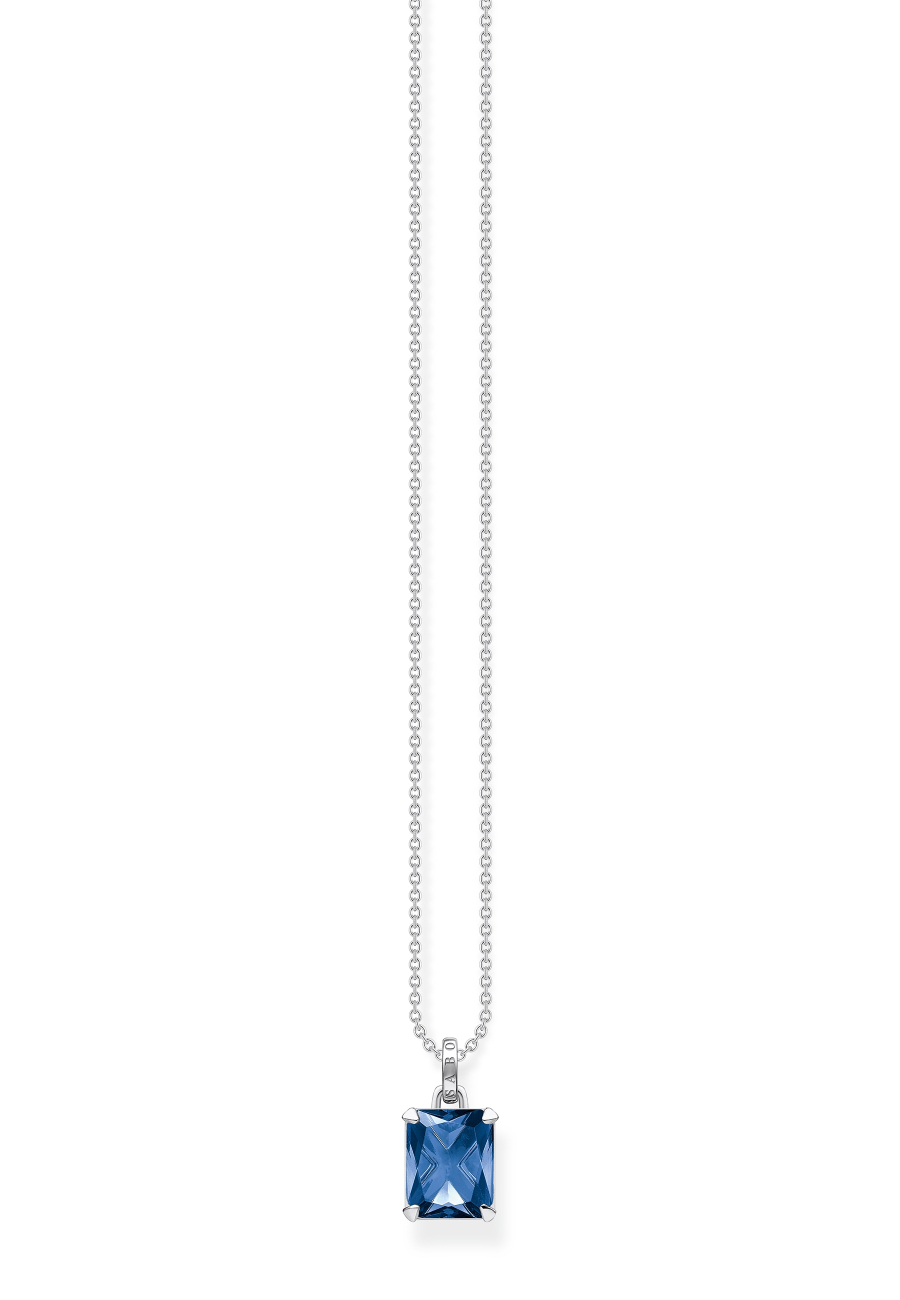 Collar Piedra Azul Plata