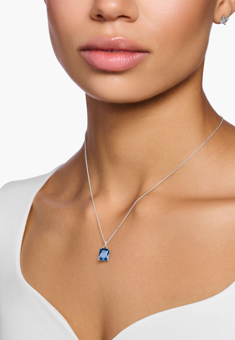 Collar Piedra Azul Plata