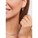 Anillo Piedras Blancas Pavé Plata