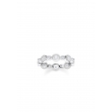 Ring Cirkels Witte Stenen Zilver