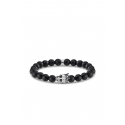 Armband Totenkopf König Schwarz