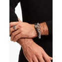 Armband Totenkopf König Schwarz