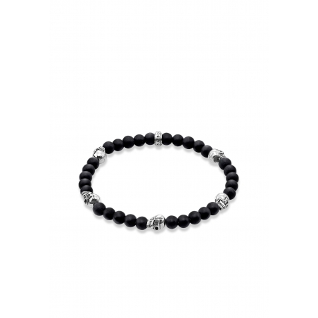 Armband Totenkopf Schwarz
