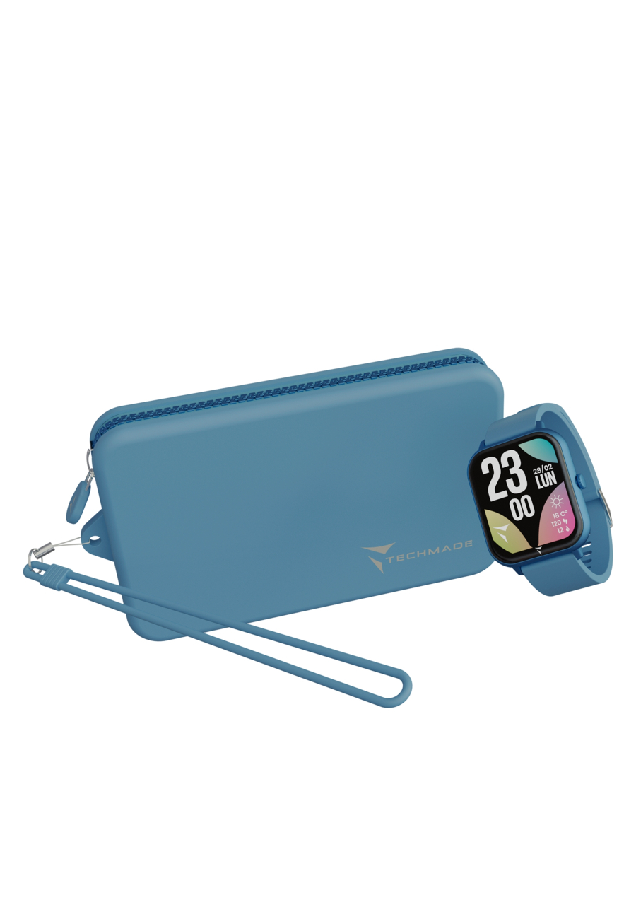 Smart Watch Glow Dark Blue