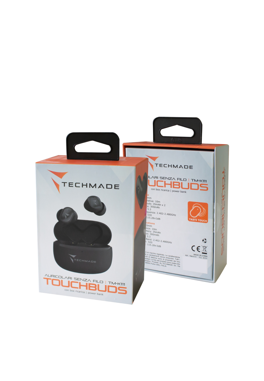 Techmade Earbuds K111 Black