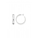Pendientes de aro Medio Chunky Plata