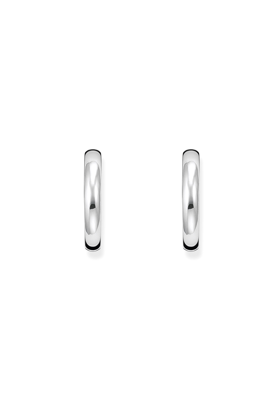Pendientes de aro Medio Chunky Plata