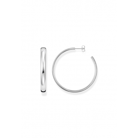 Pendientes de aro Gran Chunky Plata