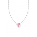 Collar Rosa Corazón Zirconia