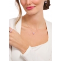 Collar Rosa Corazón Zirconia
