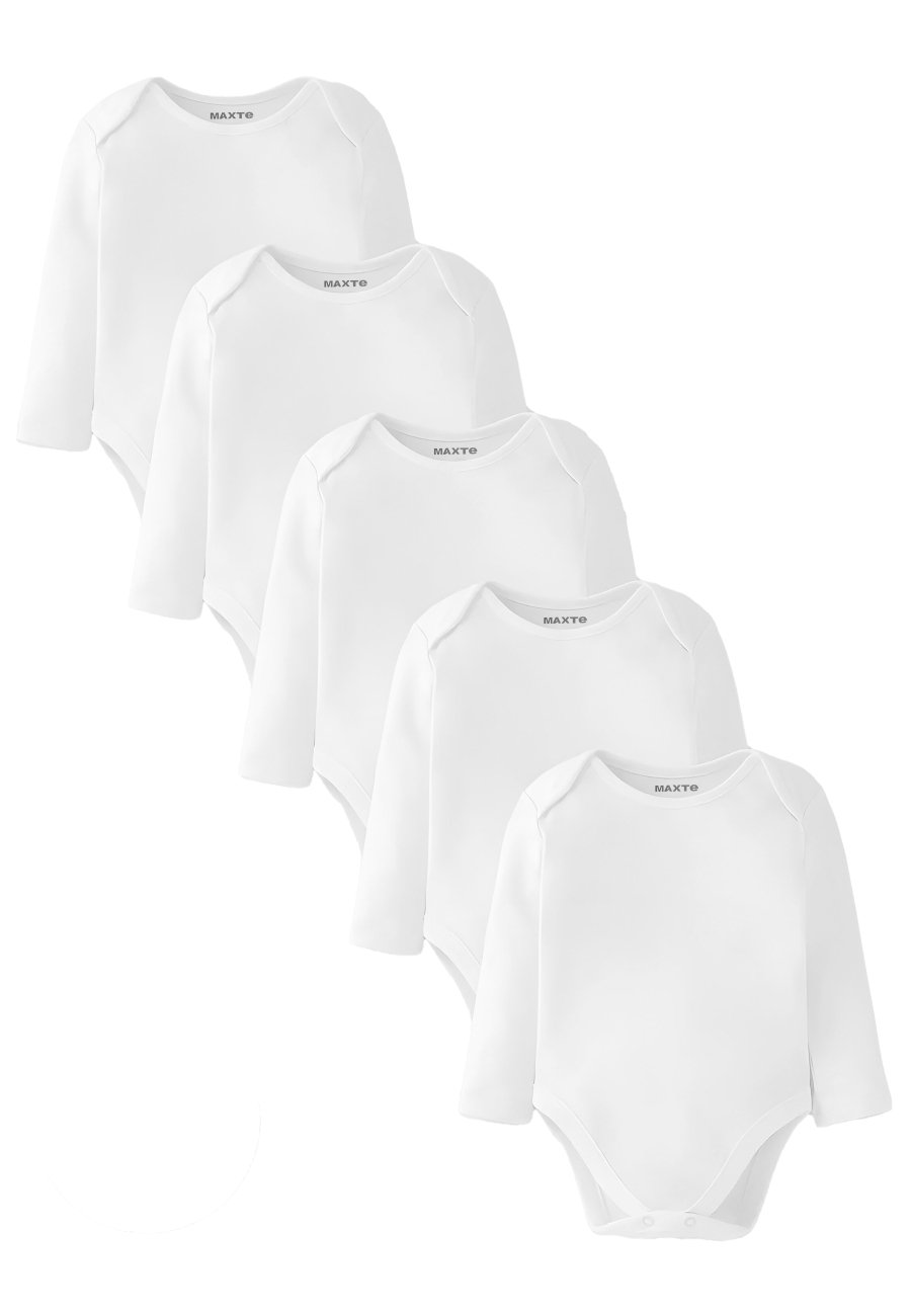 Baby Body Anzug Langarm Unisex 5er-Pack