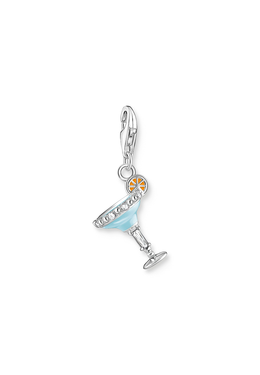Colgante Charm Copa de Cóctel Azul