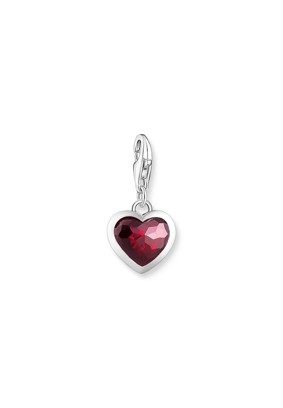 Charm Pendant Red Stone Heart