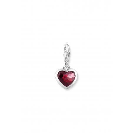 Charm Pendant Red Stone Heart