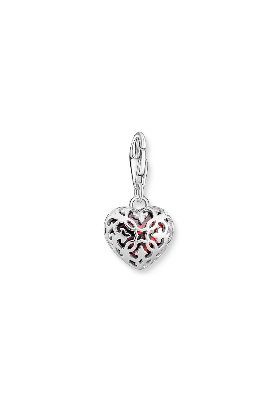 Charm Pendant Red Stone Heart