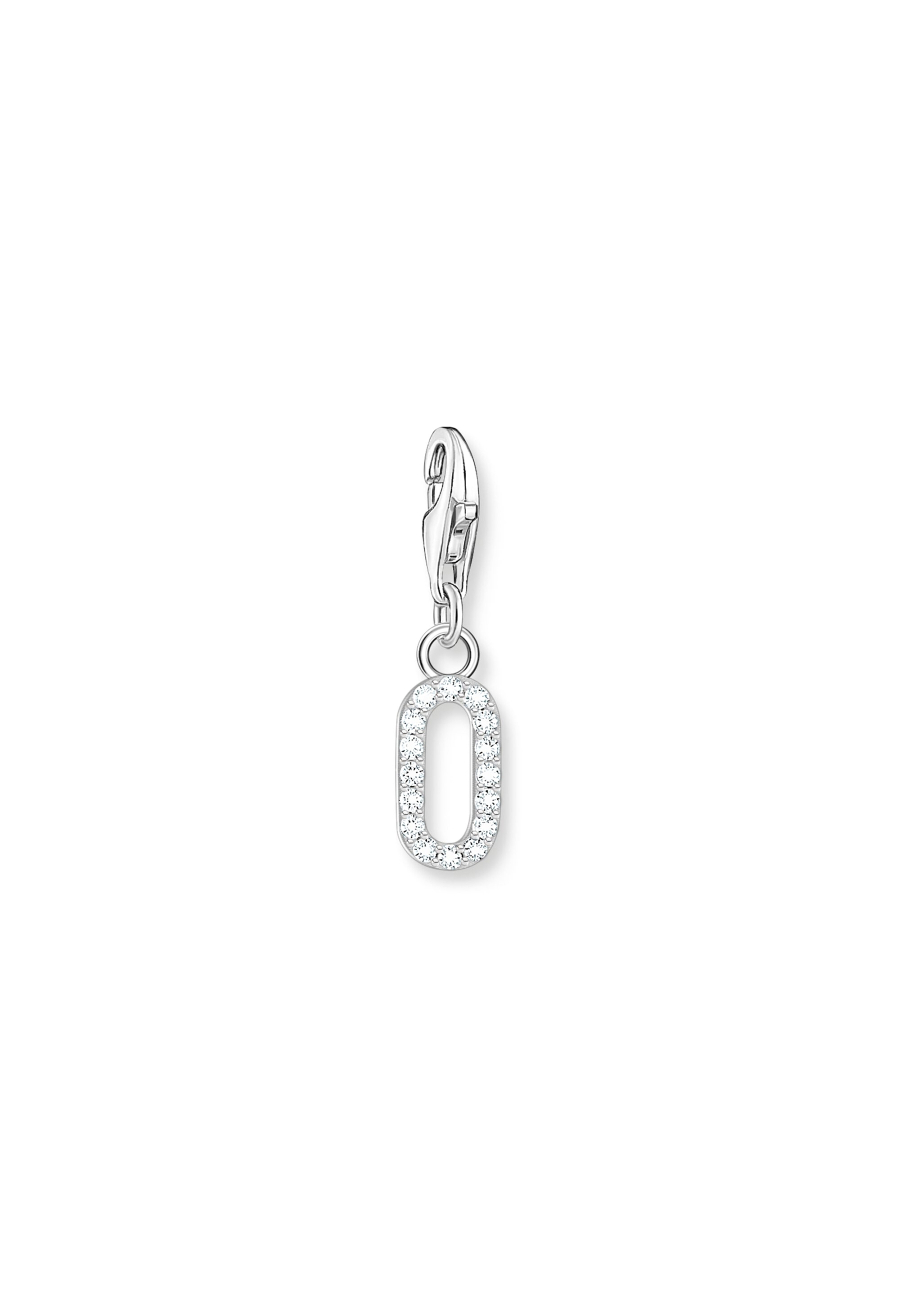 Charm-Anhänger Nummer "0" Zirkonia