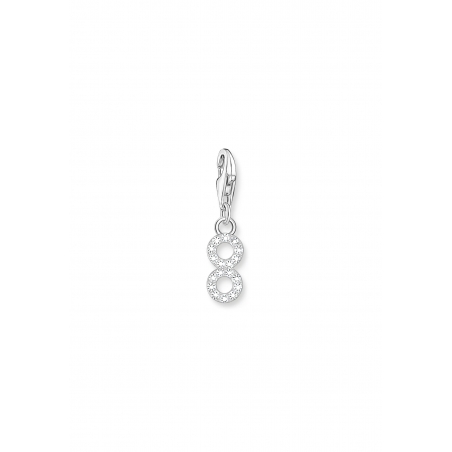 Charm Pendant Number "8" Zirconia