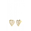 GUESS Ohrstecker Liebe mich zärtlich Gold