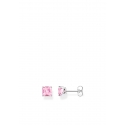 Boucles d'oreilles Pierres roses Argent