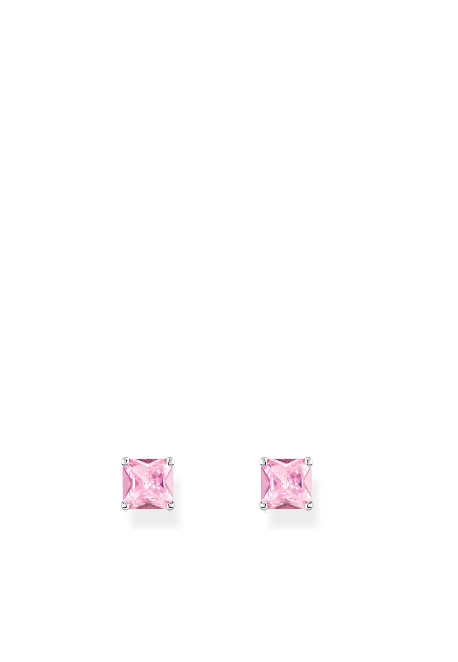 Ohrstecker Rosa Steine Silber