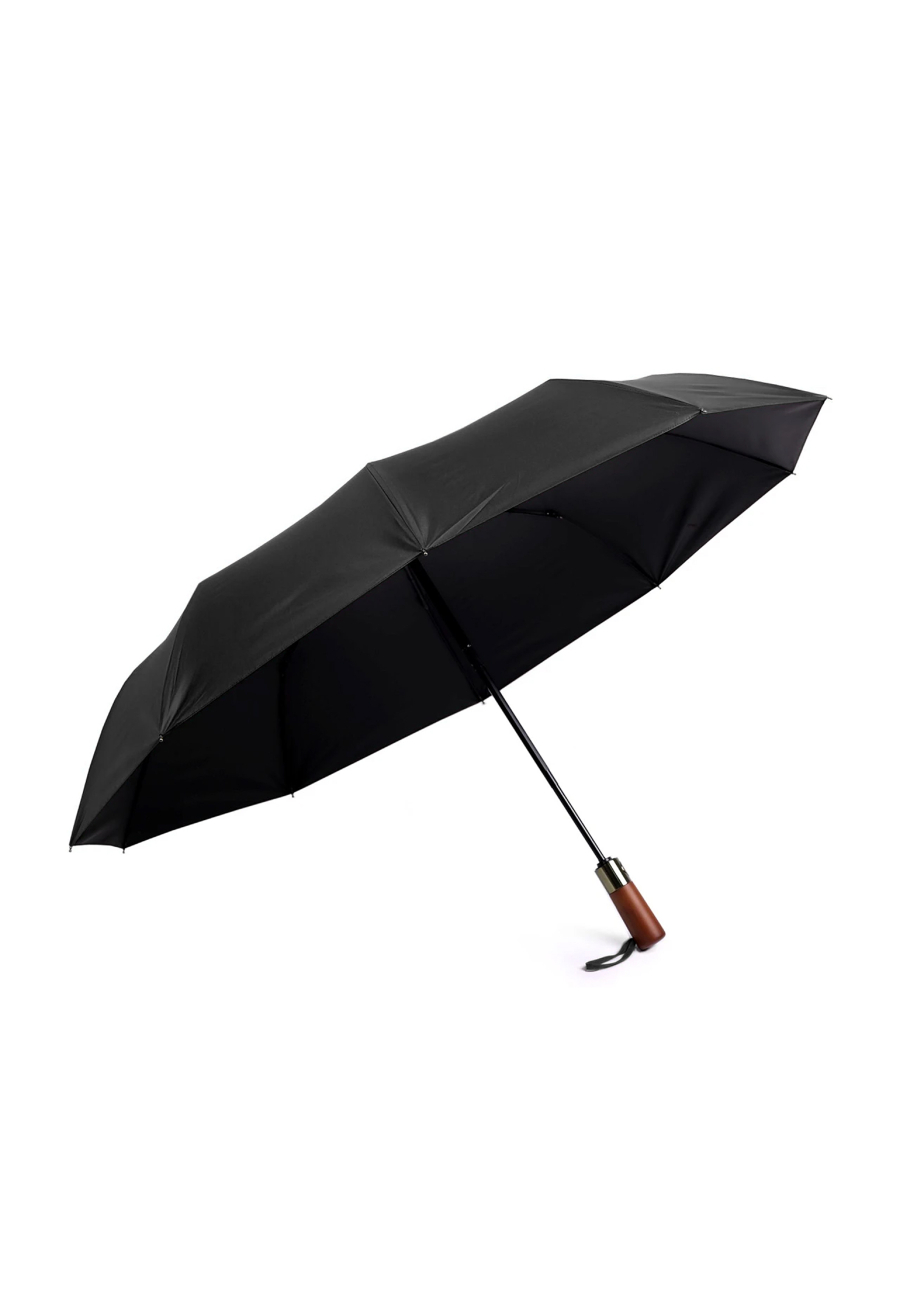 Regenschirm Automatik Faltbar Groß Schwarz
