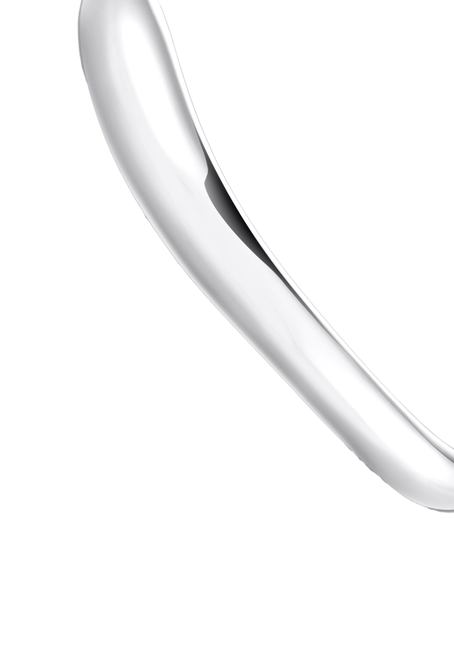 Bangle Organic Shape Silver