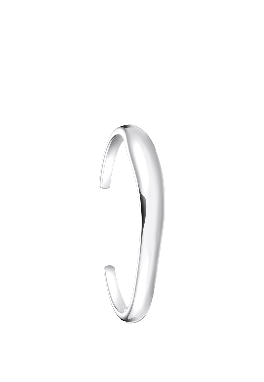 Bangle Organic Shape Silver