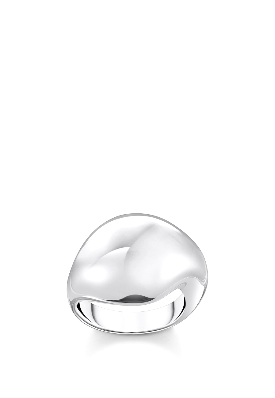 Anillo Organic Drop-Shaped Plata