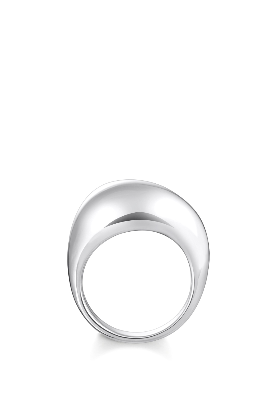 Anillo Organic Drop-Shaped Plata