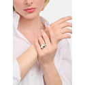 Anillo Organic Drop-Shaped Plata