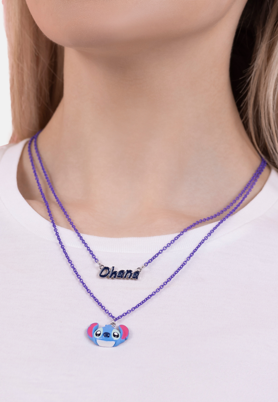 Collar Disney Lilo & Stitch Ohana Stitch Doble Capa Collar Disney Lilo & Stitch Ohana Stitch Doble Capa