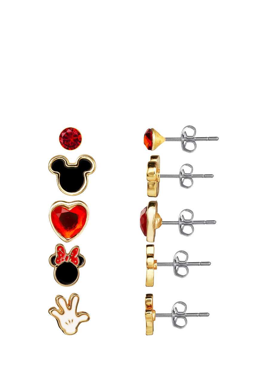 Boucles d'oreilles Disney Mickey & Minnie Mouse Set 5-Pièces Boucles d'oreilles Disney Mickey & Minnie Mouse Set 5-Pièces