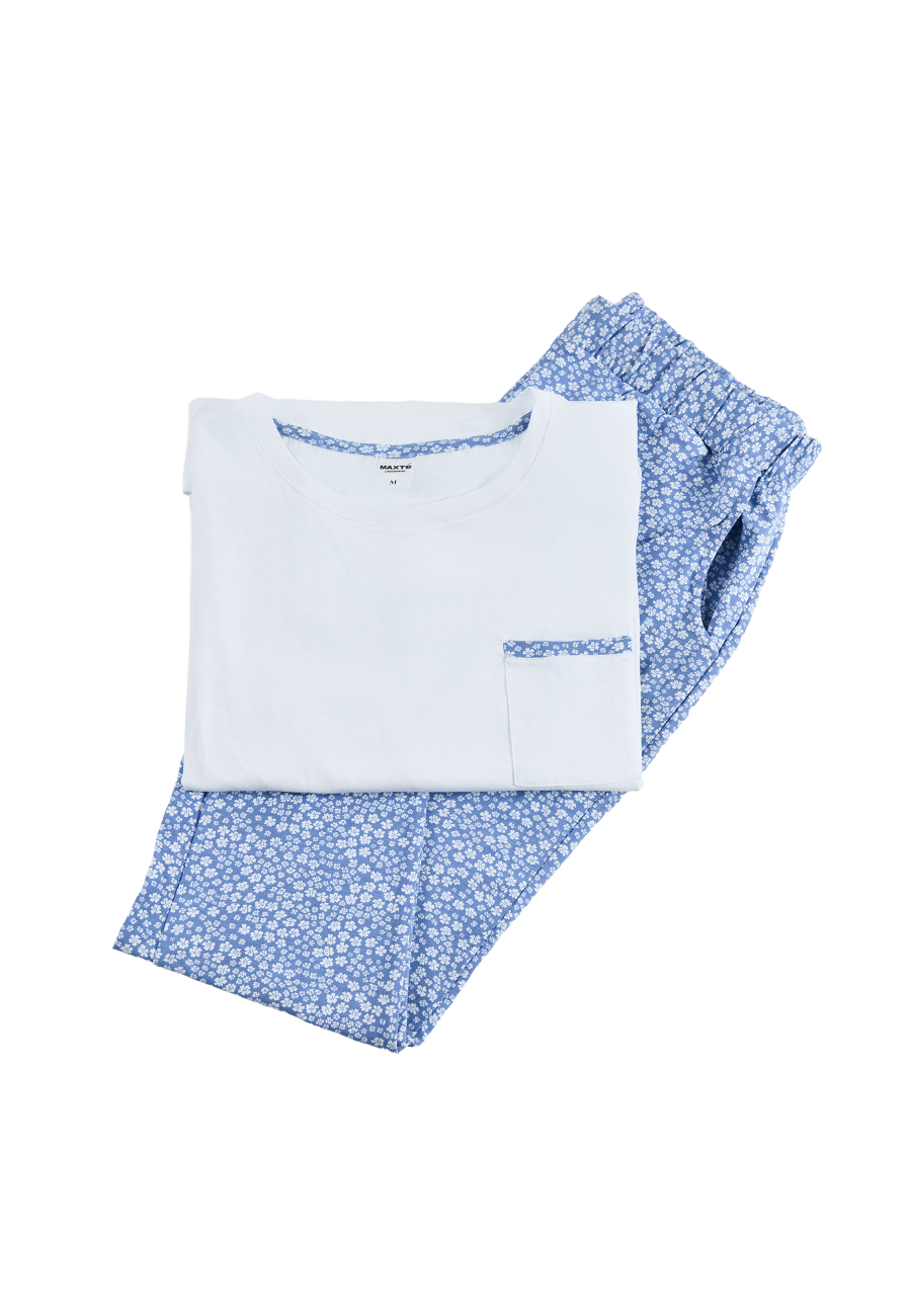 Klassisches langärmeliges Pyjama-Set aus Baumwolle Klassisches langärmeliges Pyjama-Set aus Baumwolle