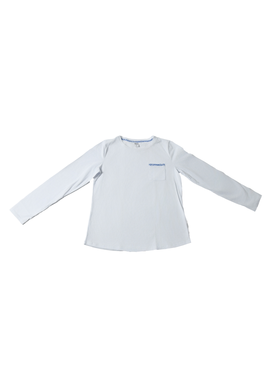 Klassisches langärmeliges Pyjama-Set aus Baumwolle Klassisches langärmeliges Pyjama-Set aus Baumwolle