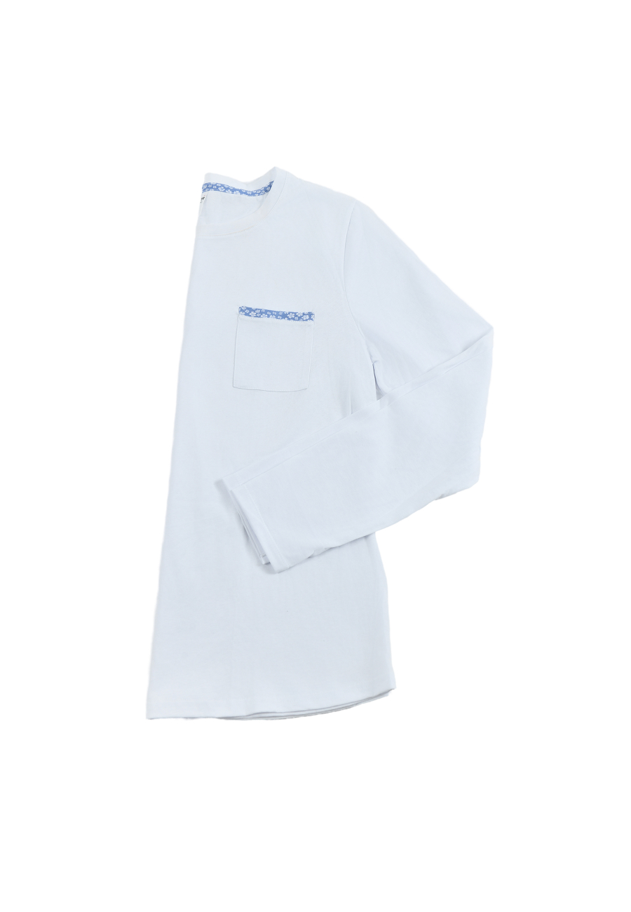 Klassisches langärmeliges Pyjama-Set aus Baumwolle Klassisches langärmeliges Pyjama-Set aus Baumwolle